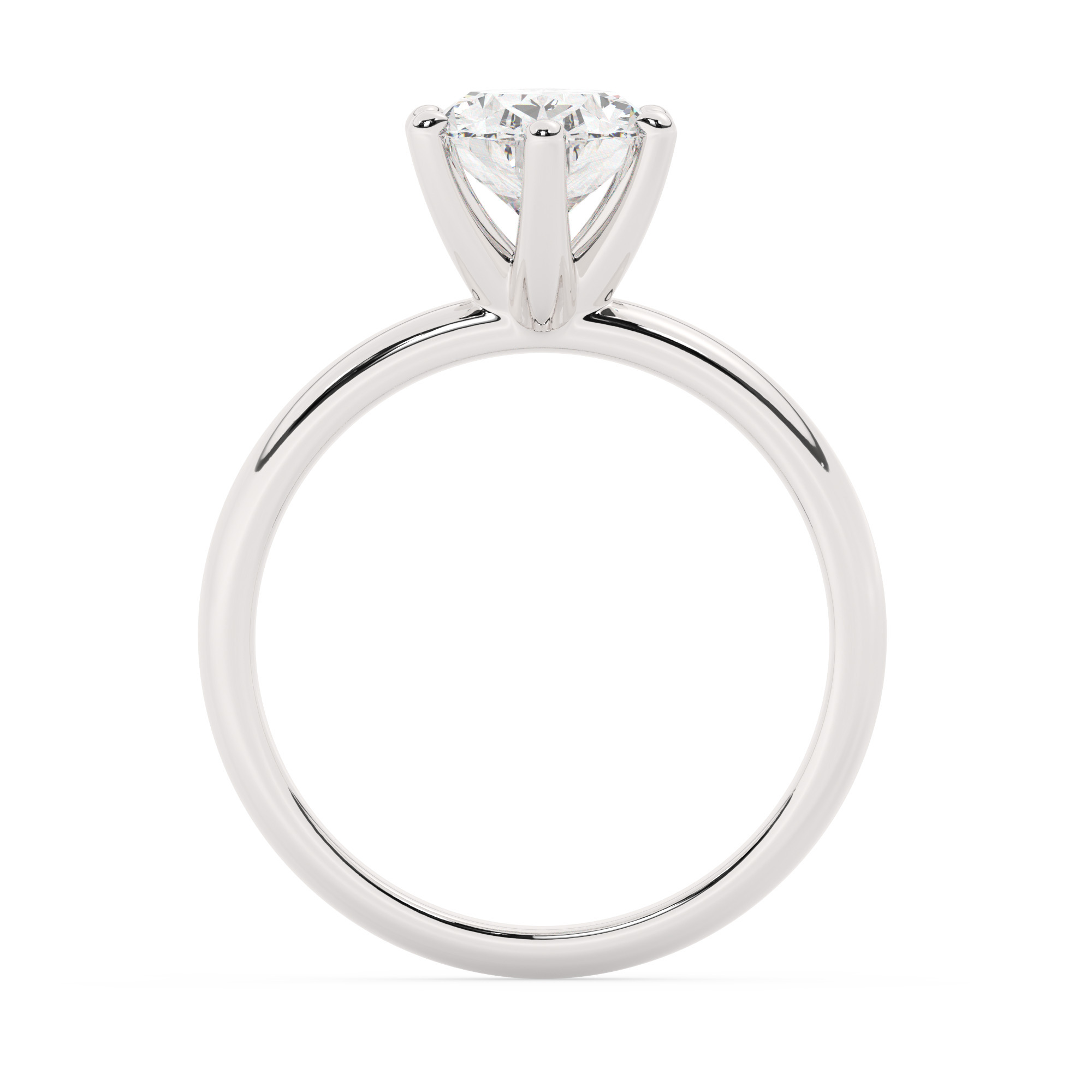 טבעת אירוסין סוליטר דגם 50047 זהב לבן 14 קראט במרכז זירקוניה במשקל כולל של 2.50 קראט בחיתוך אובל עם תעודה גמולוגית – תמונה 3