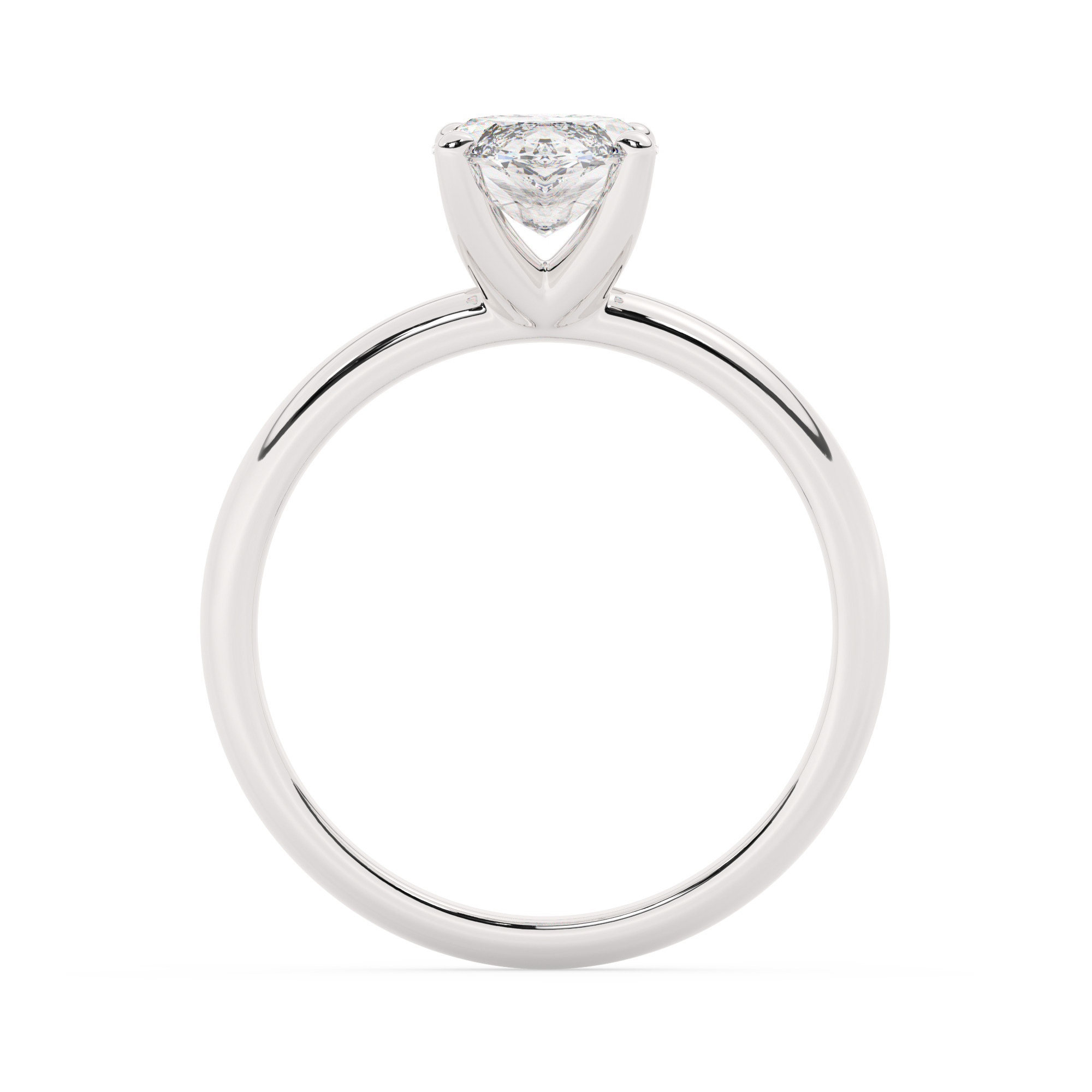 טבעת אירוסין סוליטר דגם 50047 זהב לבן 14 קראט במרכז זירקוניה במשקל כולל של 5 קראט בחיתוך מרקיזה עם תעודה גמולוגית – תמונה 3