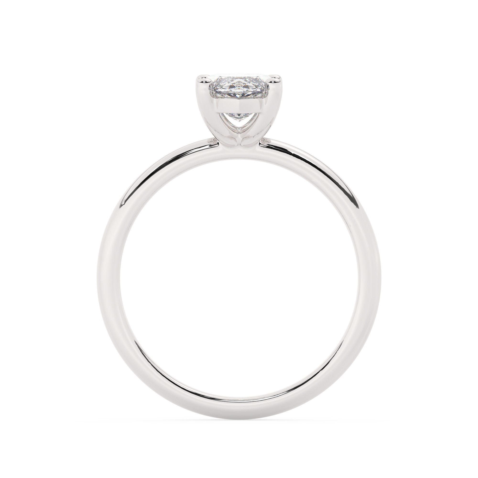 טבעת אירוסין סוליטר דגם 50016 כסף מצופה זהב לבן במרכז יהלום מעבדה במשקל כולל של 2 קראט בחיתוך מרקיזה עם תעודה גמולוגית אירופאית IGI – תמונה 3